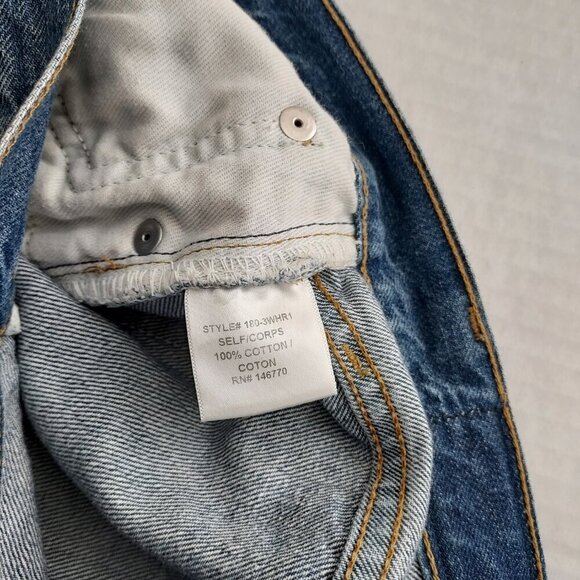 Re/Done Original High Rise Raw Hem Ankle Crop Jeans Size 28 - Picture 8 of 11